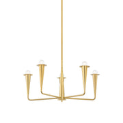 Danna 5-Light Chandelier in Aged Brass