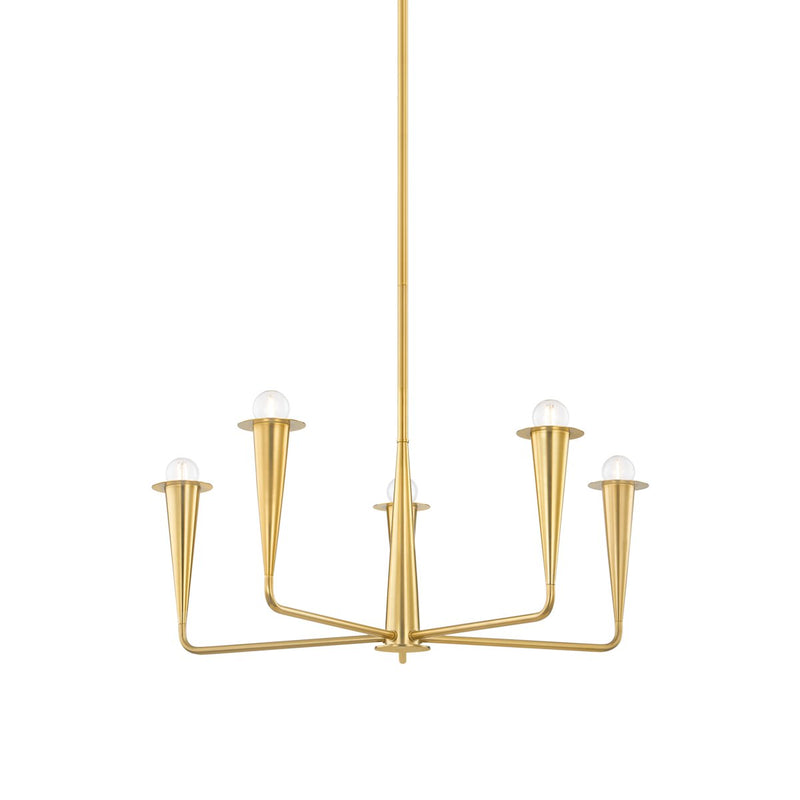 Danna 5-Light Chandelier in Aged Brass