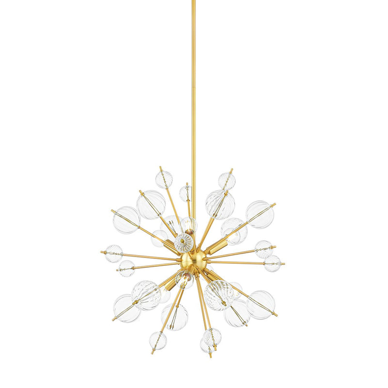 Linnea 6-Light Chandelier in Aged Brass