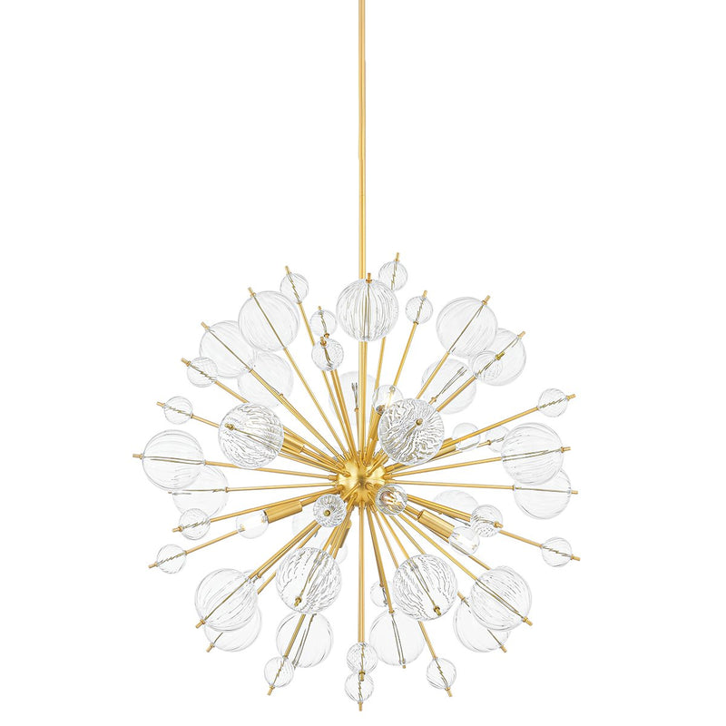 Linnea 8-Light Chandelier in Aged Brass