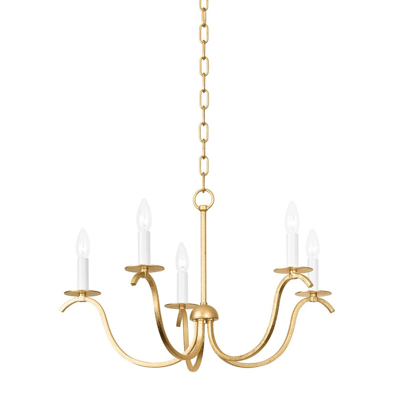 Jaclin 5-Light Chandelier in Gold Leaf