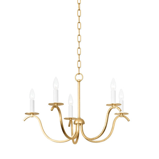 Jaclin 5-Light Chandelier in Gold Leaf