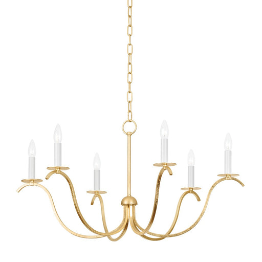 Jaclin 6-Light Chandelier in Gold Leaf