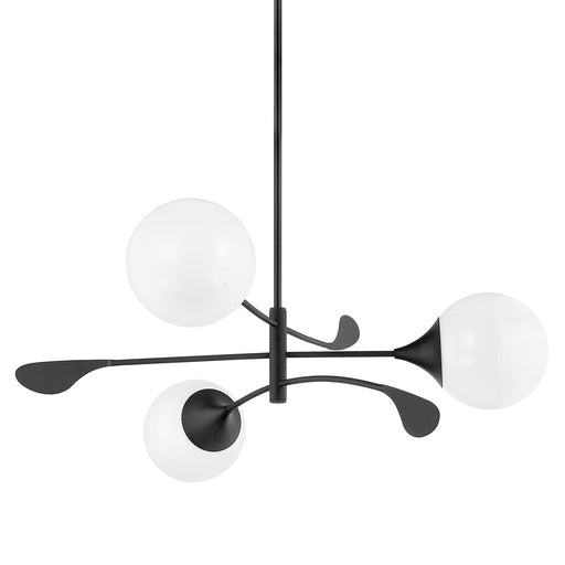 Victoria 3-Light Chandelier in Texture Black
