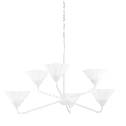 Kelsey 6-Light Chandelier in Texture White
