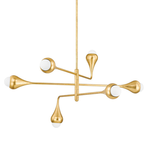 Luciel 6-Light Chandelier in Vintage Gold Leaf