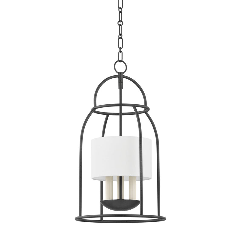 Delia 3-Light Lantern Pendant in Aged Iron