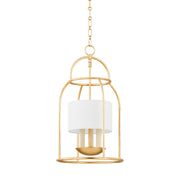 Delia 3-Light Lantern Pendant in Vintage Gold Leaf