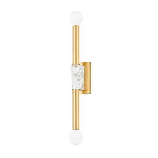Goldie 2-Light Wall Sconce in Aged Brass
