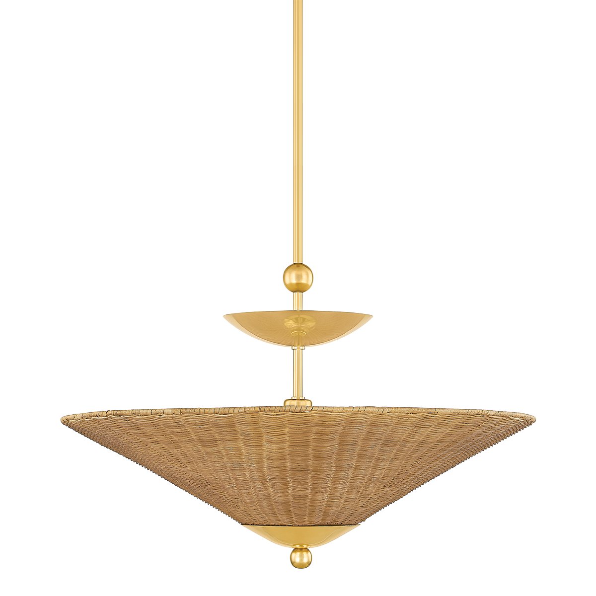 Perilla Pendant in Aged Brass