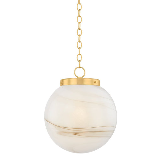 Ambra Large Pendant in Aged Brass