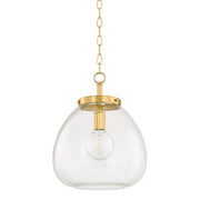Della Large Pendant in Aged Brass
