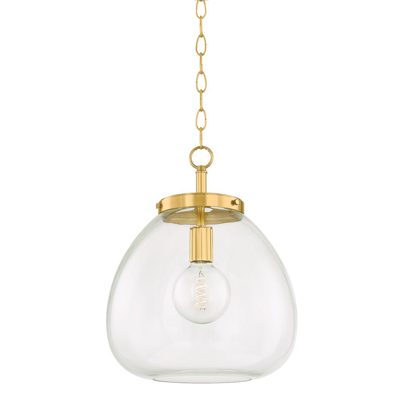 Della Large Pendant in Aged Brass