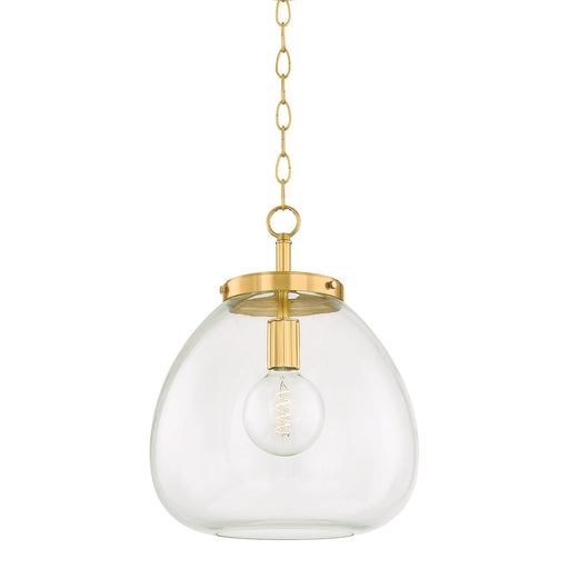 Della Large Pendant in Aged Brass