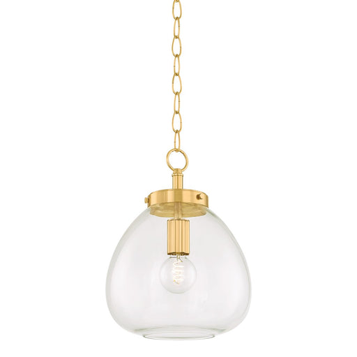 Della Small Pendant in Aged Brass