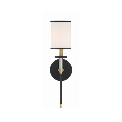 Hatfield 1 Light 5" Sconce in Black Forged + Vibrant Gold
