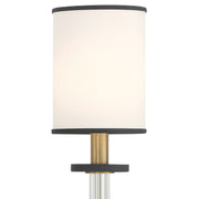 Hatfield 8 Light 33.25" Chandelier in Black Forged + Vibrant Gold
