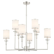 Hatfield 8 Light 33.25" Chandelier in Polished Nickel