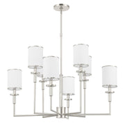 Hatfield 8 Light 33.25" Chandelier in Polished Nickel