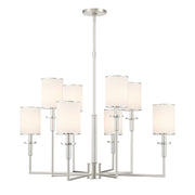 Hatfield 8 Light 33.25" Chandelier in Polished Nickel