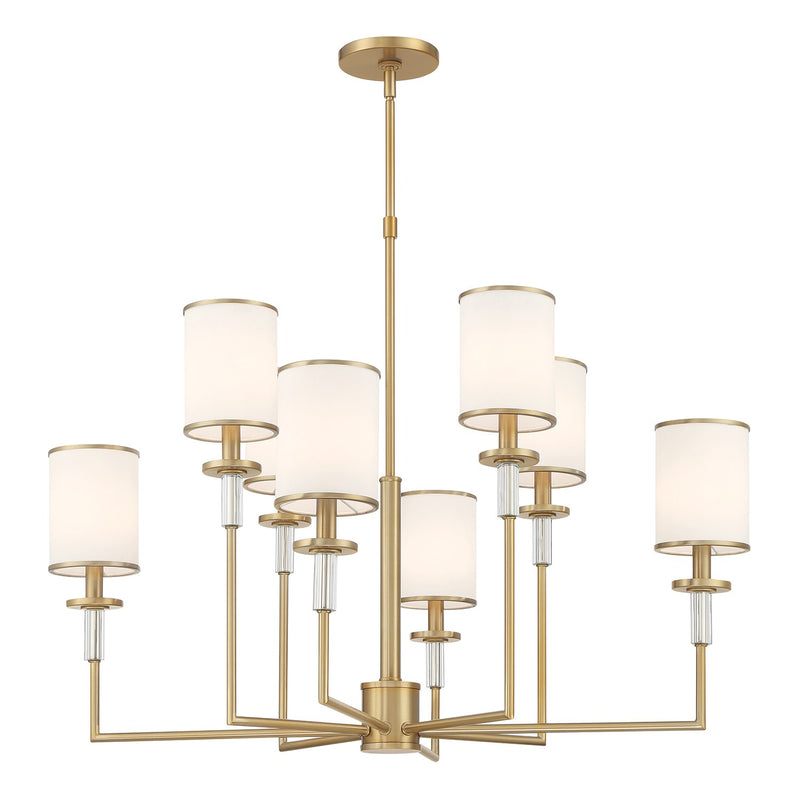 Hatfield 8 Light 33.25" Chandelier in Vibrant Gold