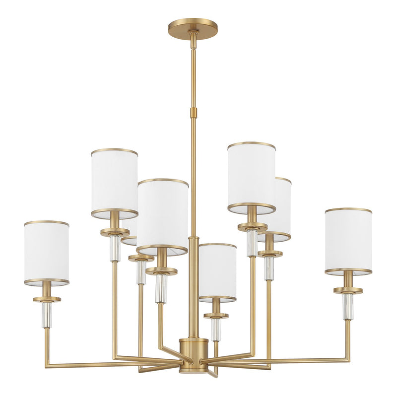 Hatfield 8 Light 33.25" Chandelier in Vibrant Gold