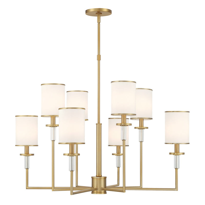 Hatfield 8 Light 33.25" Chandelier in Vibrant Gold
