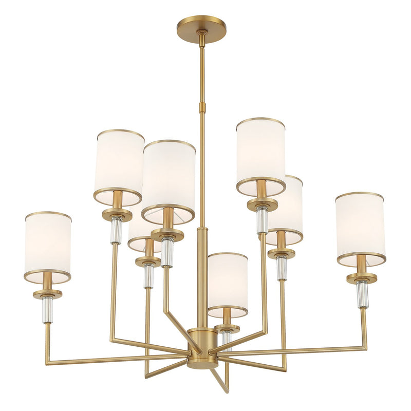 Hatfield 8 Light 33.25" Chandelier in Vibrant Gold