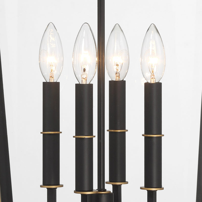 Hawkins 4 Light 15" Outdoor Sconce in Matte Black + Textured Gold