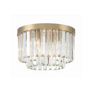 Hayes 4 Light 16" Flush Mount in Aged Brass