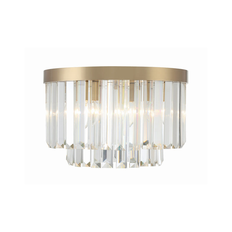 Hayes 4 Light 16" Flush Mount in Aged Brass