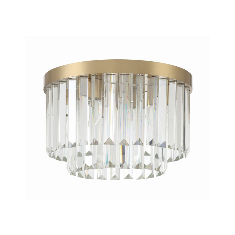 Hayes 4 Light 16" Flush Mount in Aged Brass