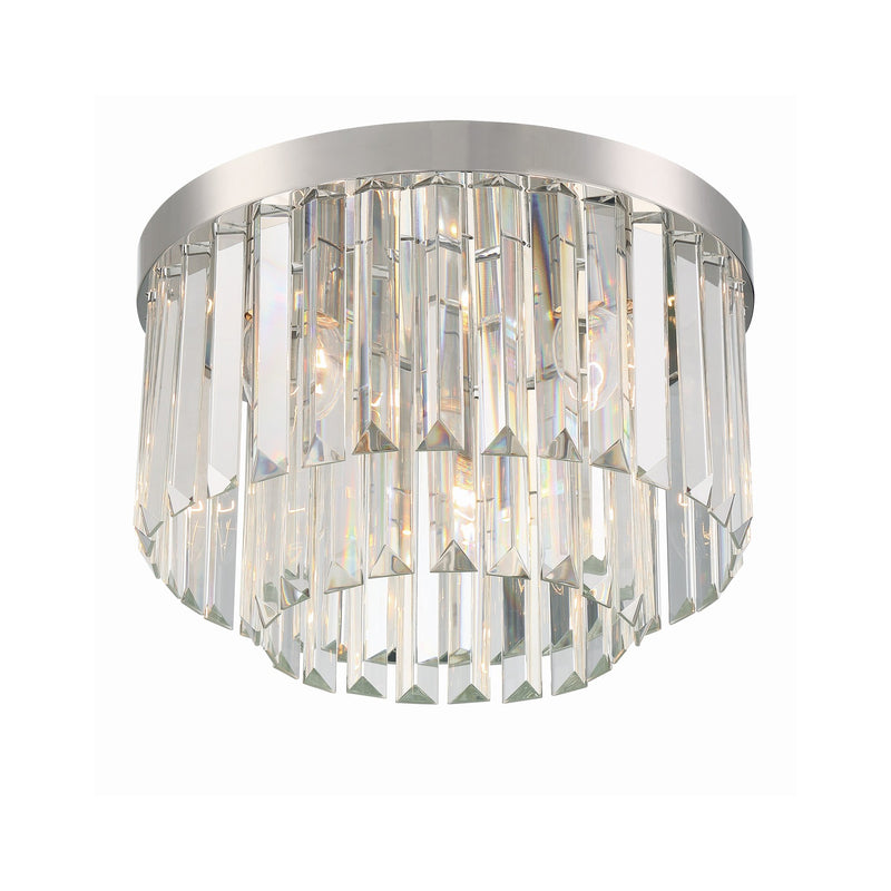 Hayes 4 Light 16" Flush Mount in Polished Nickel