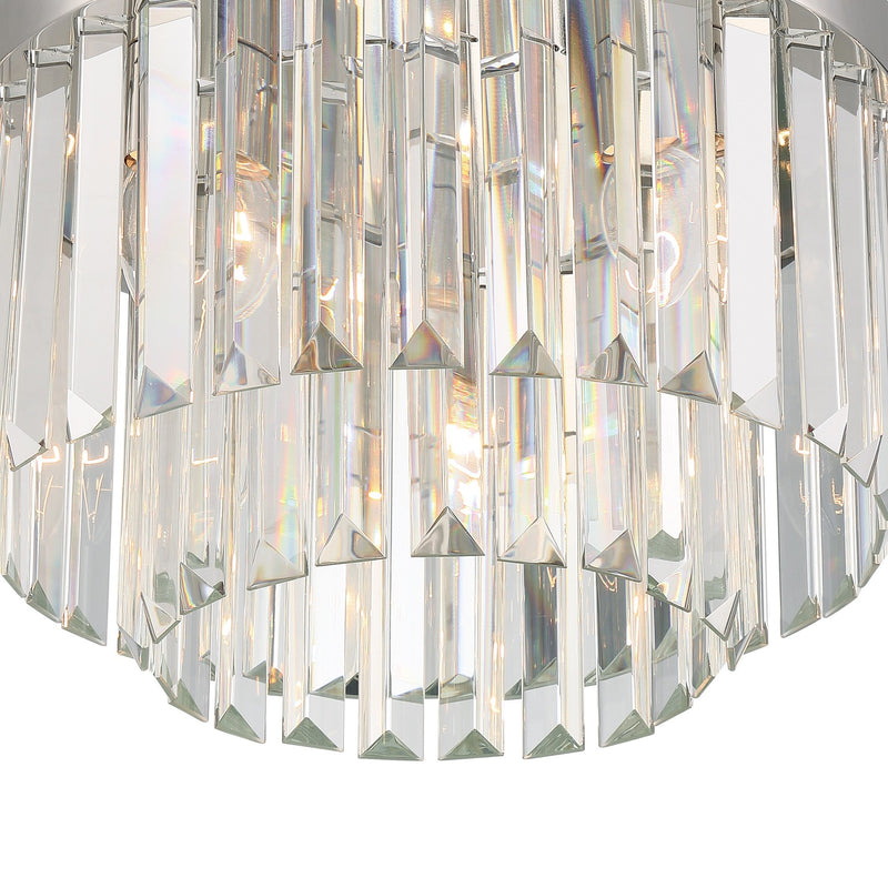 Hayes 4 Light 16" Flush Mount in Polished Nickel