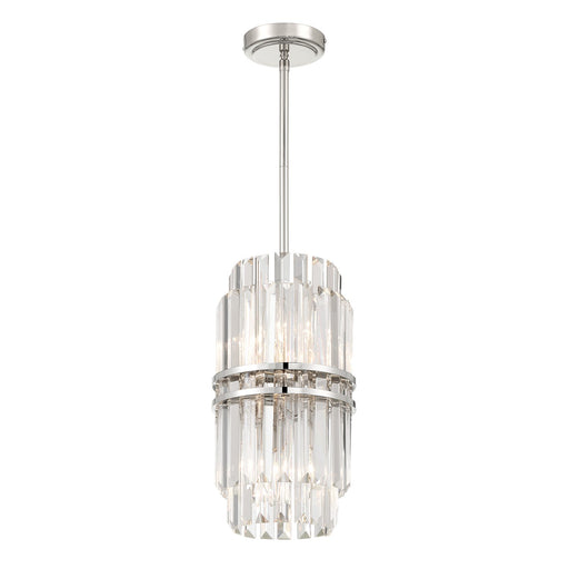 Hayes 4 Light 8" Pendant in Polished Nickel
