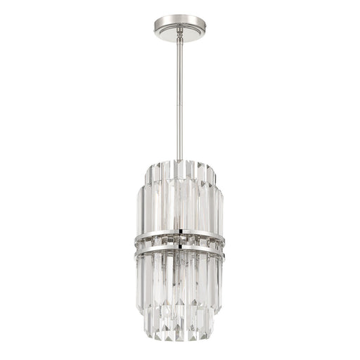 Hayes 4 Light 8" Pendant in Polished Nickel