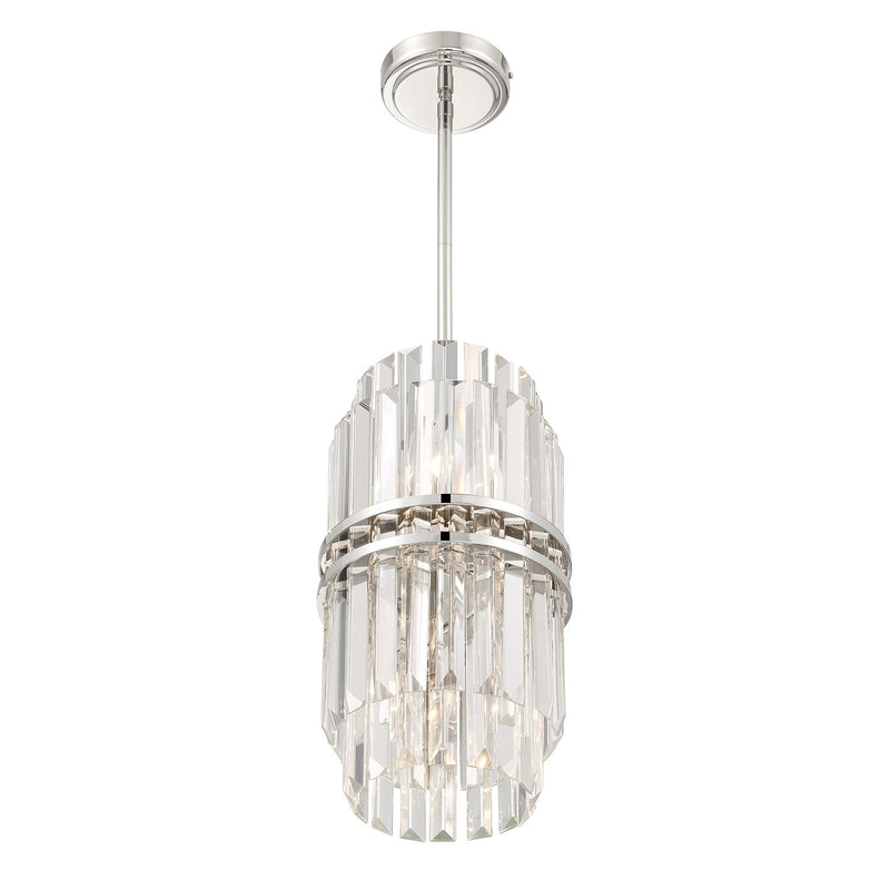 Hayes 4 Light 8" Pendant in Polished Nickel