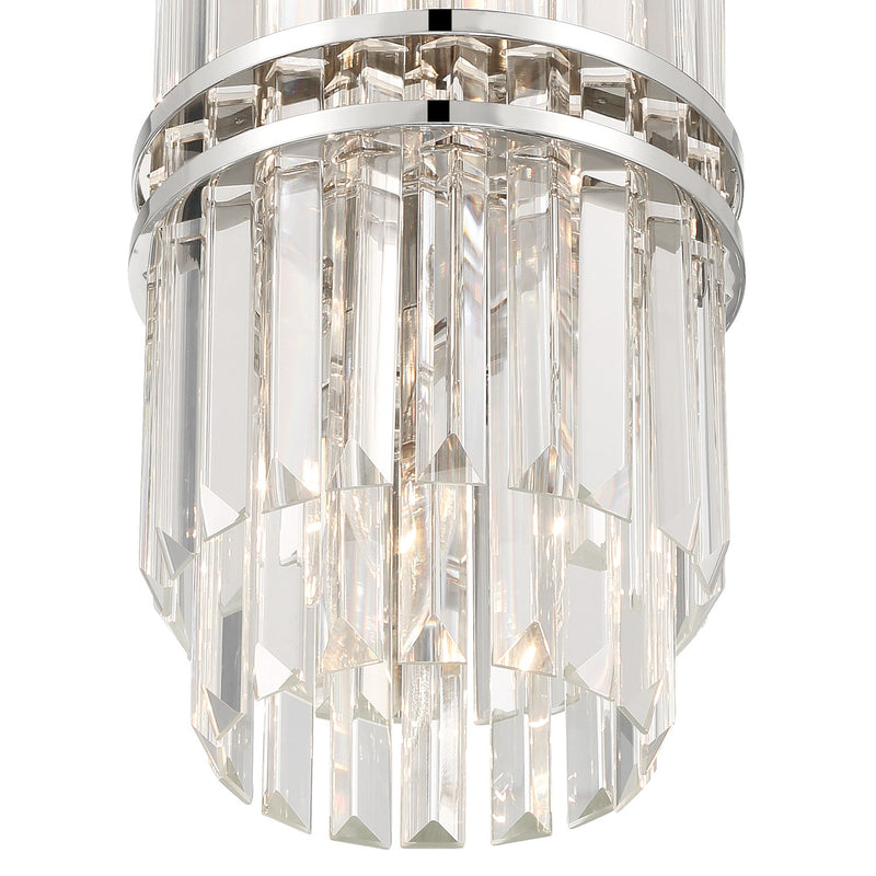 Hayes 4 Light 8" Pendant in Polished Nickel