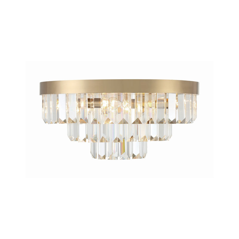Hayes 8 Light 18" Flush Mount in Aged Brass