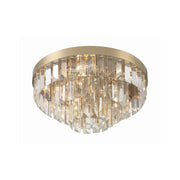Hayes 8 Light 18" Flush Mount in Aged Brass
