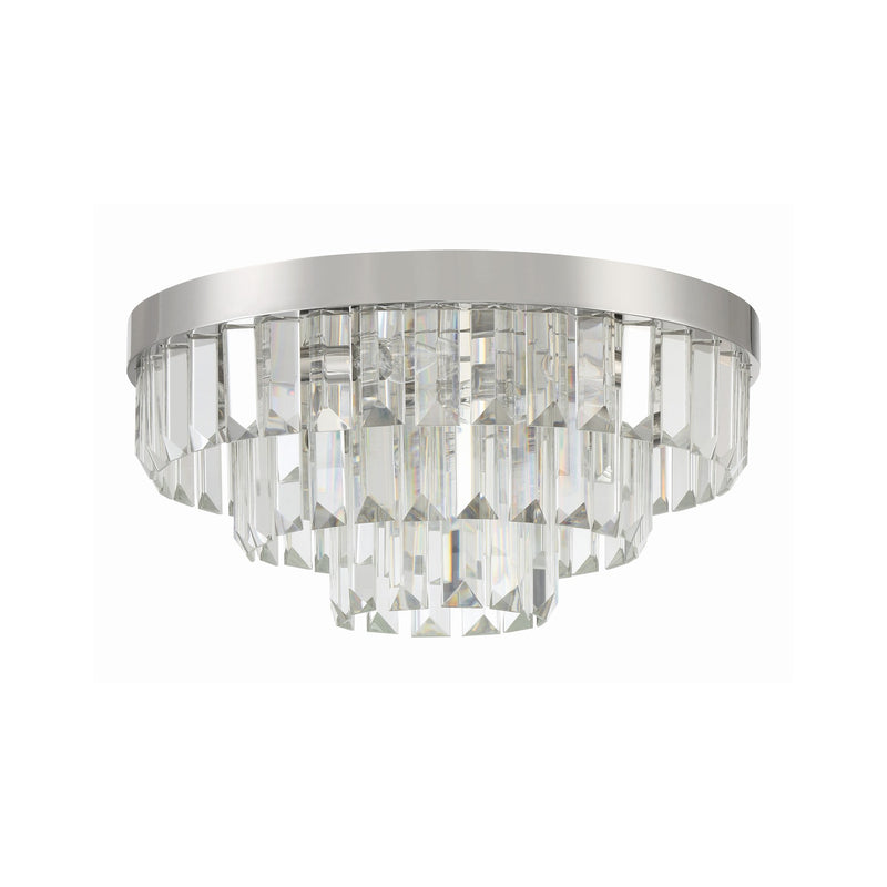 Hayes 8 Light 18" Flush Mount in Polished Nickel