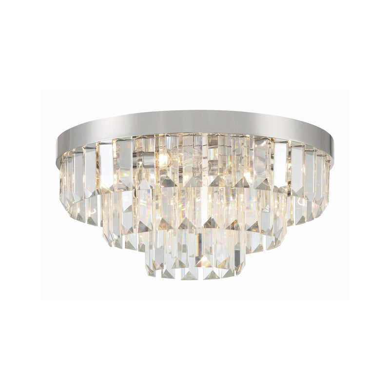 Hayes 8 Light 18" Flush Mount in Polished Nickel