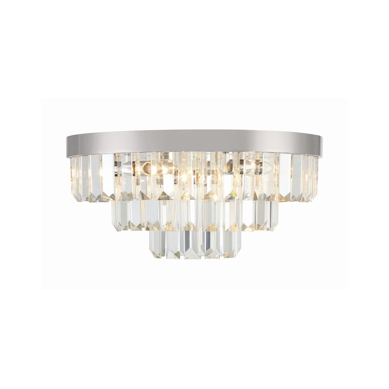 Hayes 8 Light 18" Flush Mount in Polished Nickel