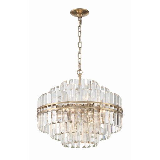 Hayes 12 Light 22" Pendant in Aged Brass