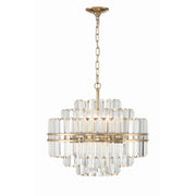 Hayes 12 Light 22" Pendant in Aged Brass