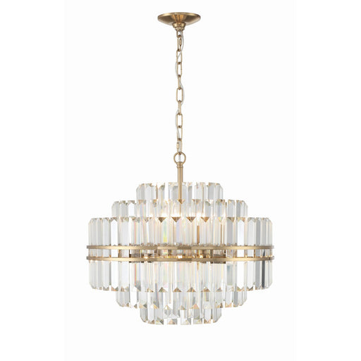Hayes 12 Light 22" Pendant in Aged Brass