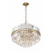 Hayes 12 Light 22" Pendant in Aged Brass
