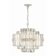 Hayes 12 Light 22" Pendant in Polished Nickel