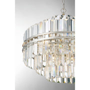 Hayes 12 Light 22" Pendant in Polished Nickel