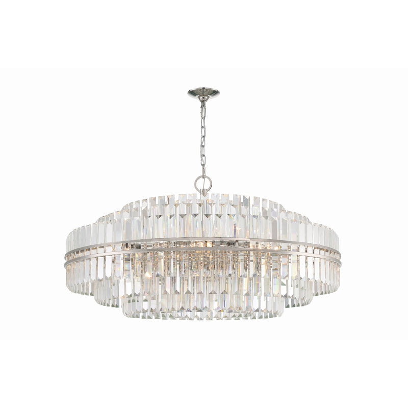 Hayes 32 Light 40.5" Pendant in Polished Nickel